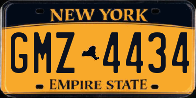 NY license plate GMZ4434