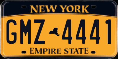 NY license plate GMZ4441