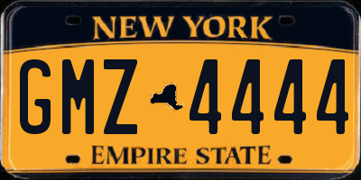 NY license plate GMZ4444