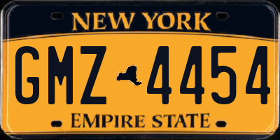 NY license plate GMZ4454
