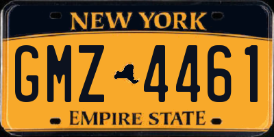 NY license plate GMZ4461
