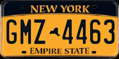 NY license plate GMZ4463