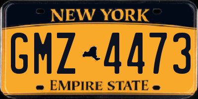 NY license plate GMZ4473