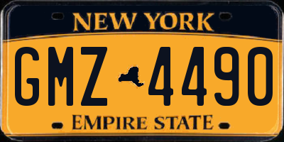 NY license plate GMZ4490