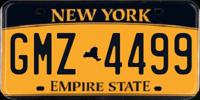 NY license plate GMZ4499