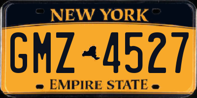 NY license plate GMZ4527