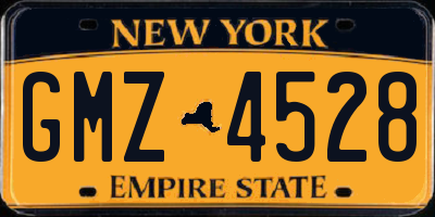 NY license plate GMZ4528