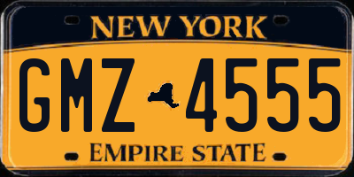 NY license plate GMZ4555