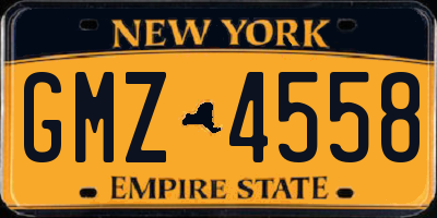 NY license plate GMZ4558