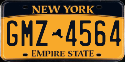 NY license plate GMZ4564