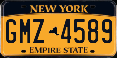 NY license plate GMZ4589
