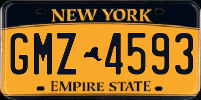 NY license plate GMZ4593