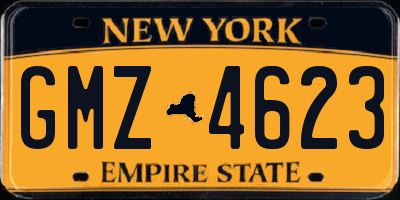 NY license plate GMZ4623