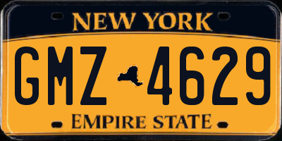 NY license plate GMZ4629