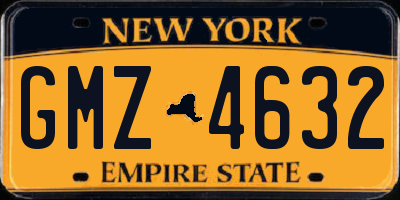 NY license plate GMZ4632