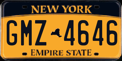 NY license plate GMZ4646