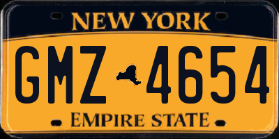 NY license plate GMZ4654