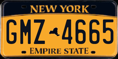 NY license plate GMZ4665