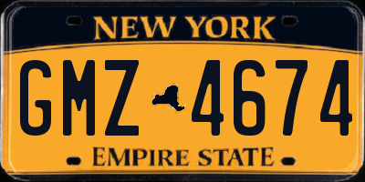 NY license plate GMZ4674