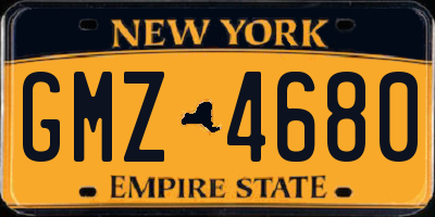 NY license plate GMZ4680