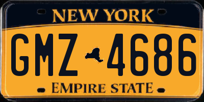 NY license plate GMZ4686