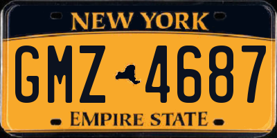 NY license plate GMZ4687