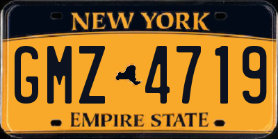NY license plate GMZ4719