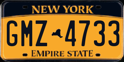 NY license plate GMZ4733