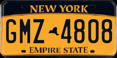 NY license plate GMZ4808