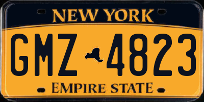 NY license plate GMZ4823