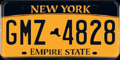 NY license plate GMZ4828