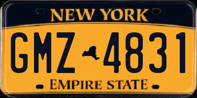 NY license plate GMZ4831