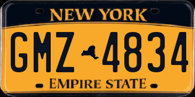 NY license plate GMZ4834