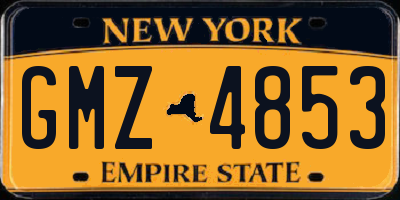 NY license plate GMZ4853