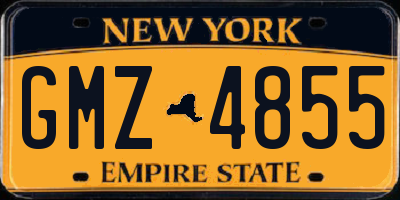 NY license plate GMZ4855