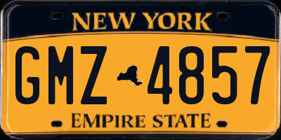 NY license plate GMZ4857