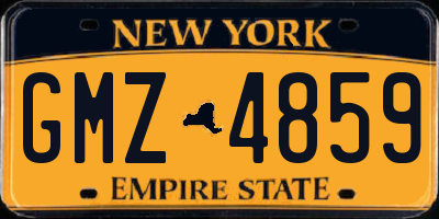 NY license plate GMZ4859