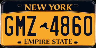 NY license plate GMZ4860