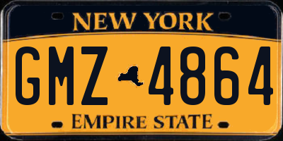 NY license plate GMZ4864