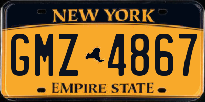 NY license plate GMZ4867