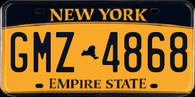 NY license plate GMZ4868