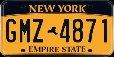 NY license plate GMZ4871