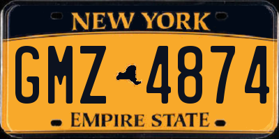 NY license plate GMZ4874