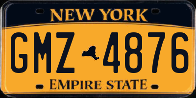 NY license plate GMZ4876