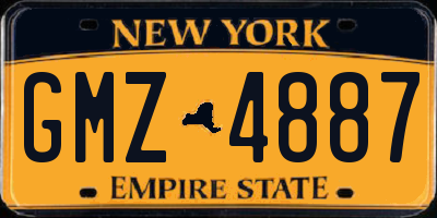 NY license plate GMZ4887