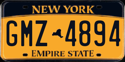 NY license plate GMZ4894