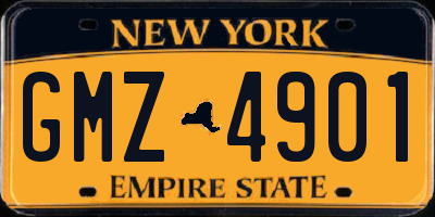NY license plate GMZ4901