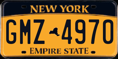 NY license plate GMZ4970