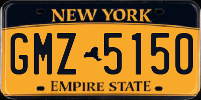 NY license plate GMZ5150