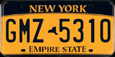 NY license plate GMZ5310
